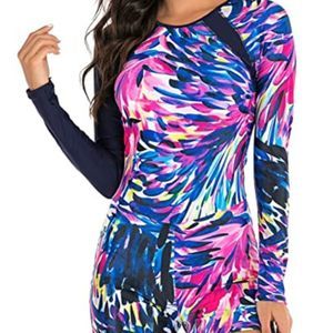 Womens Athletic Training Long Sleeve  Swimsuit